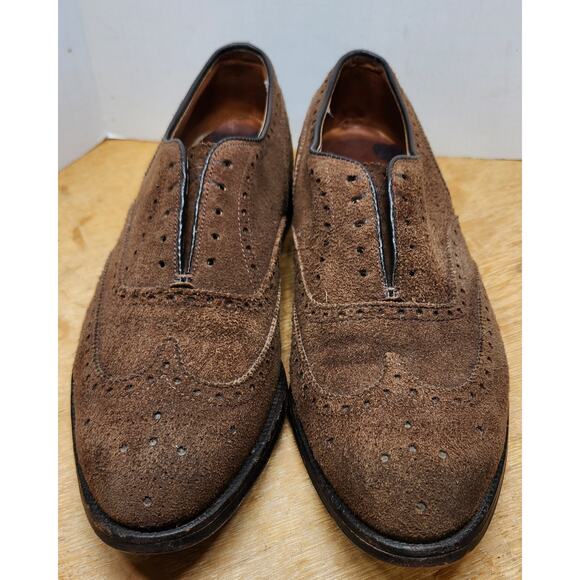 Alden Brown Suede Wingtip Oxford 9B/D Dress Shoes Made In USA main image 9